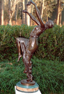 A restored bronze sculpture