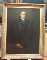 A Benjamin Tillman painting was restored after it was vandalized.